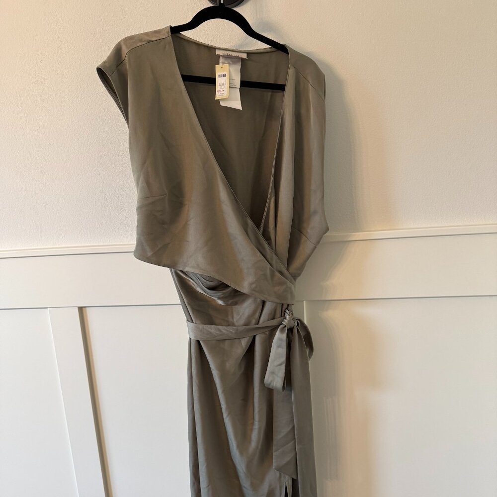 BHLDN Wrap Dress-Sage Green 22W